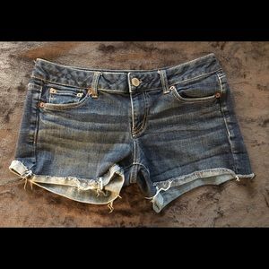 American Eagle dark denim shorts